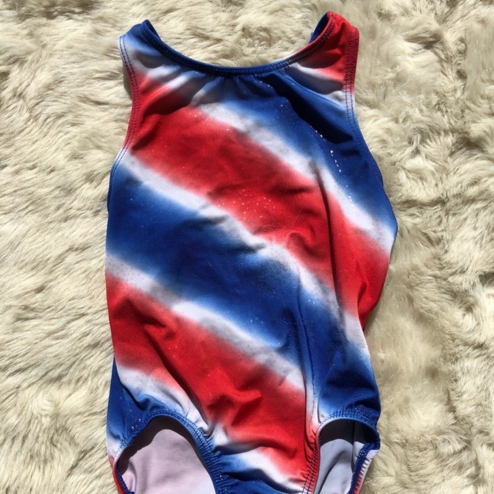 Red White and Blue Striped Leotard